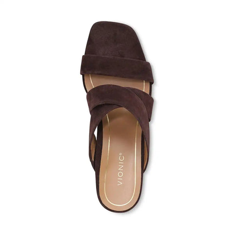Merlot Heeled Slide Sandal
